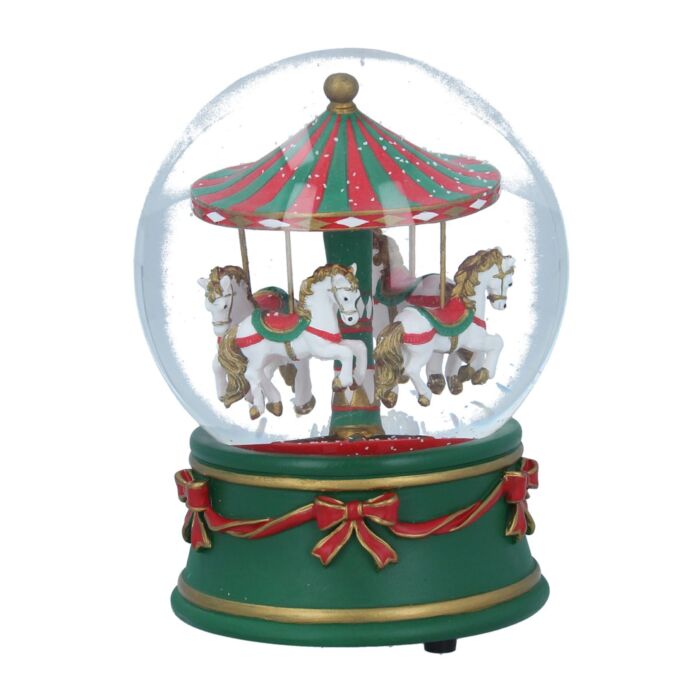 Gisela Graham Carousel Music Snow Globe